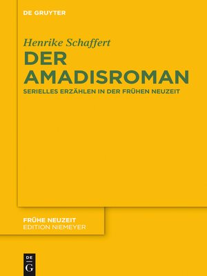 cover image of Der Amadisroman